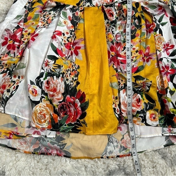 Katharine Kidd Lalita Yellow & Navy Flowy Floral Dress - Picture 16 of 16